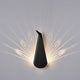 Black Aluminum Peacock LED Light Fixture