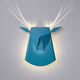 Blue Aluminum Deer Head LED Light Fixture