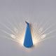 Blue Aluminum Peacock LED Light Fixture