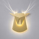 Gold Aluminum Deer Head LED Light Fixture