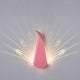 Pink Aluminum Peacock LED Light Fixture