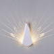 White Aluminum Peacock LED Light Fixture